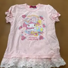 My Melody ピンク Tシャツ 100cm新品未使用ビニールタグ付き