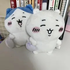 ちいかわ　ぬいぐるみマスコット 白/青 2体セット