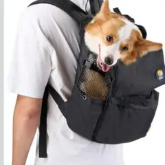 最終値下げ！小型犬用バックパックキャリーバッグ 黒のサムネイル