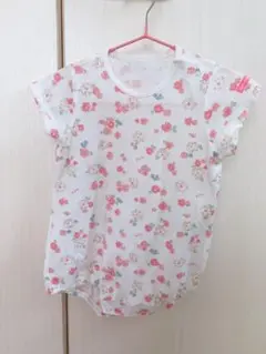 80cm花柄ロンパース　ミキハウス　ホットビスケッツ
