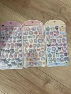 コットンパフィー　シール　サンリオ　キティ　クロミ　マイメロ