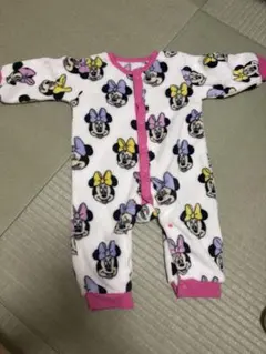 ミニーマウス　フリースロンパース