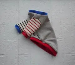 犬服ハンドメイド　トレーナーグレー　ゆったりＭ②