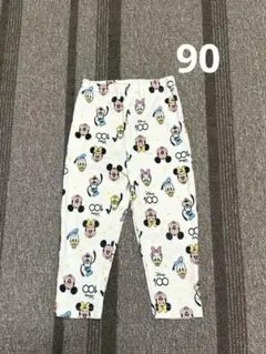 【ディズニー】100周年コラボ総柄ミッキーミニー レギンスパンツ90cm