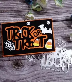 新品カッティングダイ【ハロウィンロゴ】ダイカット／アルバムクラフト