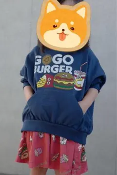 CRAZY GO GO!! パーカー キッズ用 ダークブルー