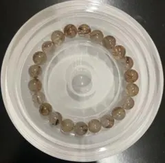 ゴールドタイチンルチルクォーツブレスレット約8.5㎜内径16.5㎝　　70