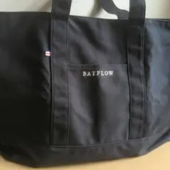 ★☆BAYFLOW☆ロゴ刺繍大き目トートバッグ☆BLACK☆キャンバスバッグ☆★のサムネイル