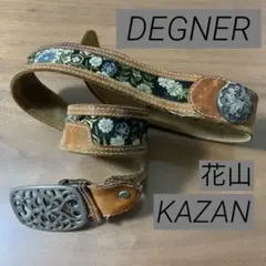 DEGNER デグナー 花山 KAZAN レザー ベルト 和柄刺繍