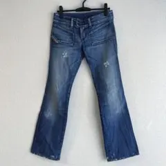 diesel ローライズ ストレッチワイドバギーデニム 00s y2k w24 - メルカリ