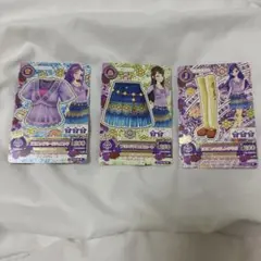 アイカツカード エスニックモーヴチュニック フリンジデニムスカート