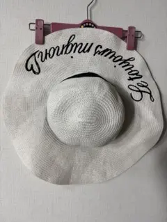 EmiriaWiz 刺繍入り麦わら帽子 F　ホワイト