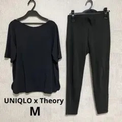 UNIQLOxセオリー エアリズムTシャツ レギンス ブラック M