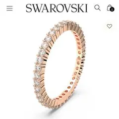 美品 スワロフスキー Matrix エタニティ リング 指輪 ゴールド 箱なし