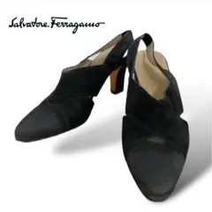 Salvatore Ferragamo サンダル レザー ハイヒール ブラック