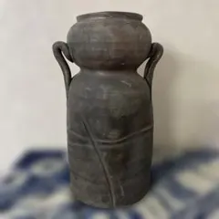 金重陶陽　花瓶 柳瀬美術店 / 金重陶陽「備前耳付花入」共箱[KANESHIGE Toyo