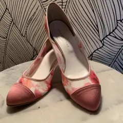 【美品】ジェリービーンズ　日本製　花柄　パンプス　ピンク　ハイヒール