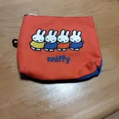 miffy 小物入れ オレンジと青 １４✕１２　しっかりした生地です。