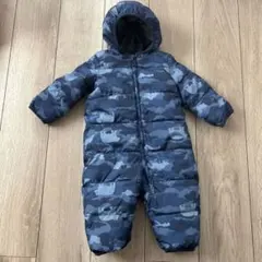GAP ベビー用 フード付き カバーオール ブルー 迷彩柄　0〜6m 60