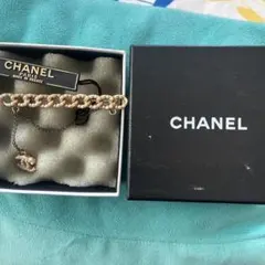 CHANEL チェーンブローチ ゴールド　パール