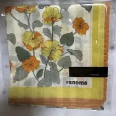 新品　未使用　レノマ　renoma 花柄ハンカチ