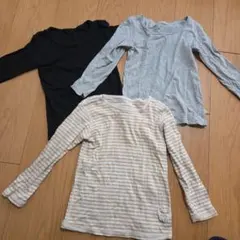 ◎ユニクロ&無印&ミュッター◎コットン長袖インナー3枚セット110cm