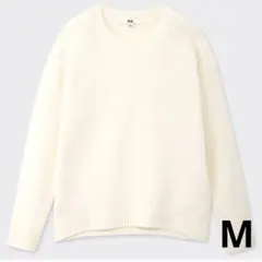 ライトスフレヤーン リラックス クルーネックセーター【オフホワイト•M】