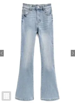 GRL ハイウエストフレアデニムパンツ[cu498]