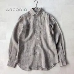 アルコディオ arcodio フレンチリネンシャツ GINO ネイビー 干場義雅