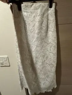 MERCURY DUO白 レース タイトスカート