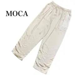 【MOCA】レディース　パンツ　オフホワイト　光沢　可愛い