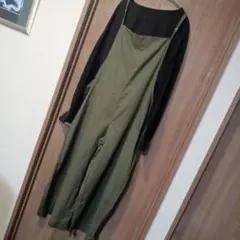 オリーブグリーン サロペット オーバーオールセットアップ