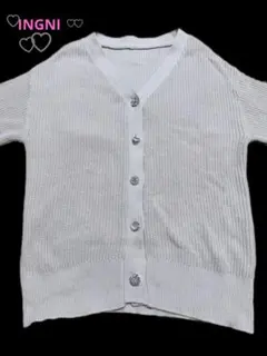 INGNI♡ホワイトアチーブメント付きカーディガン