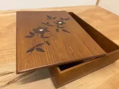 木製 硯箱 花模様 - メルカリ