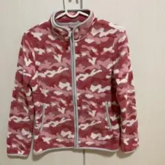 ユニクロ　フリース　迷彩柄　150サイズ ピンク