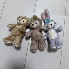 18 ダッフィー シェリーメイ ステラルー ぬいぐるみバッジ 3点セット