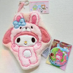 マイメロディ ダイカットタオル 缶ミラー バンザイシリーズ