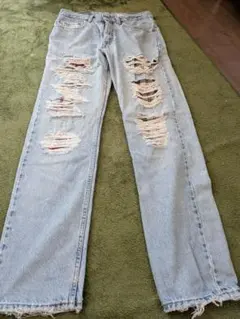 Levi's 505 ダメージデニム チェック柄切替のサムネイル