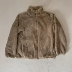 【最終値下げ】UNIQLO ユニクロ　ベージュ フリースジャケット ジップアップ