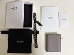 CELINE セリーヌ　コンパクトウォレット グレインドカーフスキン ぺブルのサムネイル
