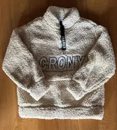 ボアパーカー　130センチ　ベージュ　ボアフリース　ボアハーフジッププルオーバー