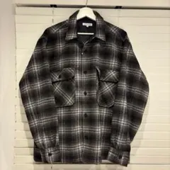 CLOSHI フランネルシャツジャケット チェック シャツ 裏地付き ブラウン