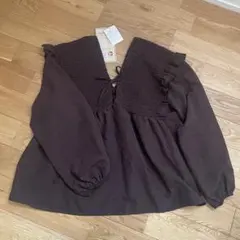 しまむら 前後２Way フリル付き長袖トップス L