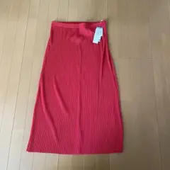 ロングスカート 赤 ピンク 3L 大きいサイズ