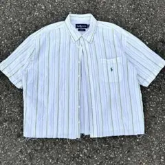 じ*ん様 90s Ralph Lauren stripe shirt 短丈　シテ