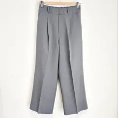 ✨美品✨grove グローブ　ワイドストレートパンツ【Ｍ】タック　ウエストゴム