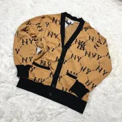 新品未使用タグ付き　MLB korea カーディガン　モノグラムロゴ　刺繍