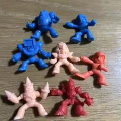 当時物】ロックマン 消しゴム 塩ビ人形 フィギュア 7体セット まとめ