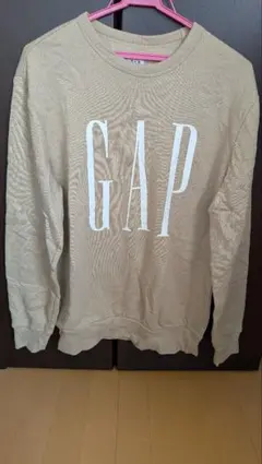 GAP ギャップ ロゴプリント スウェット ベージュ S