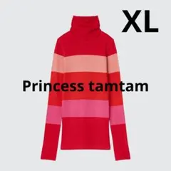 【ユニクロ×プリンセスタムタム】ヒートテックシームレスリブタートルネックT XL